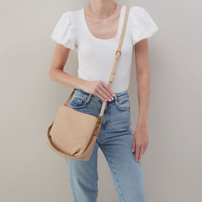 Starr Convertible Shoulder Bag in Pebbled Leather - Linen | HOBO Special Offer