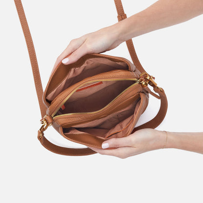 Starr Convertible Shoulder Bag in Pebbled Leather - Warm Honey | HOBO Latest