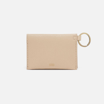 Vida Card Case in Micro Pebbled Leather - Almond | HOBO Latest
