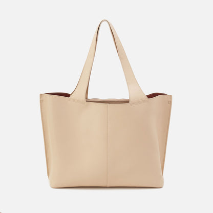 Vida Large Tote in Micro Pebbled Leather - Almond | HOBO Featured