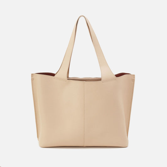 Vida Large Tote in Micro Pebbled Leather - Almond | HOBO Featured