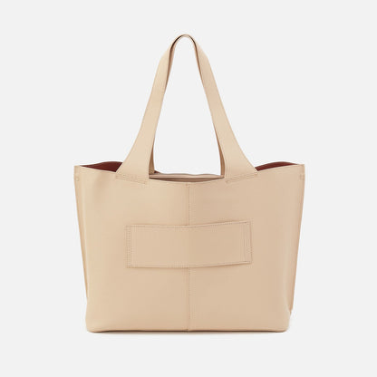 Vida Large Tote in Micro Pebbled Leather - Almond | HOBO Featured