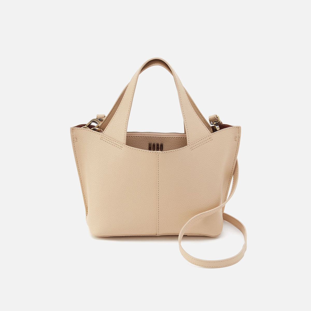 Vida Small Tote in Micro Pebbled Leather - Almond | HOBO Value