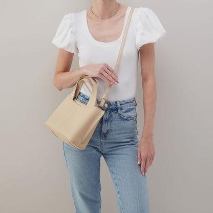 Vida Small Tote in Micro Pebbled Leather - Almond | HOBO Value