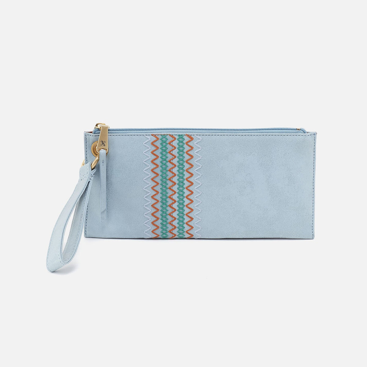 Vida Wristlet In Buffed Leather - Sky | HOBO Recommended
