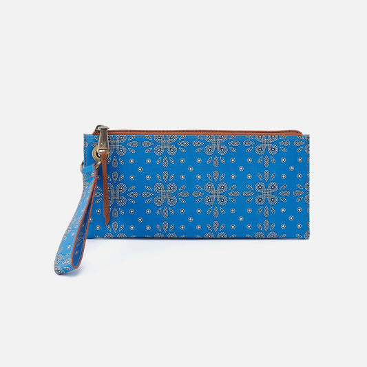 Vida Wristlet In Coated Canvas - Blue Journey Bandana | HOBO Great Value