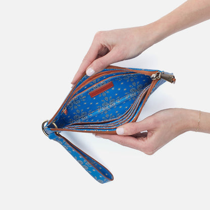 Vida Wristlet In Coated Canvas - Blue Journey Bandana | HOBO Great Value