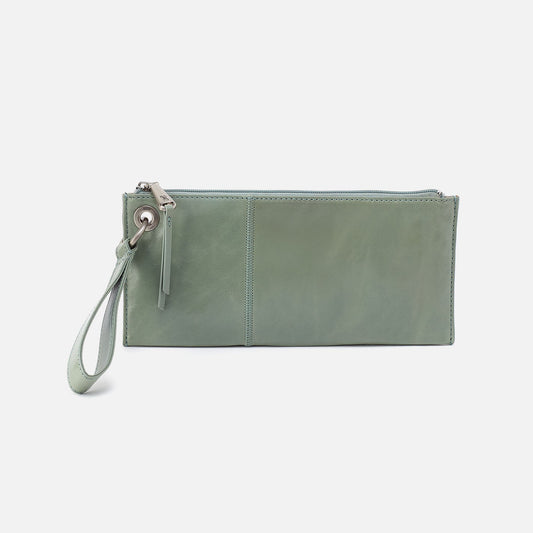 Vida Wristlet In Polished Leather - Jade | HOBO Best Price
