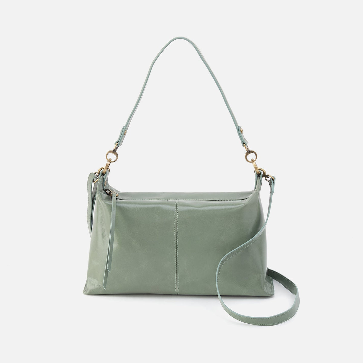Avon Shoulder Bag In Polished Leather - Jade | HOBO Recommended