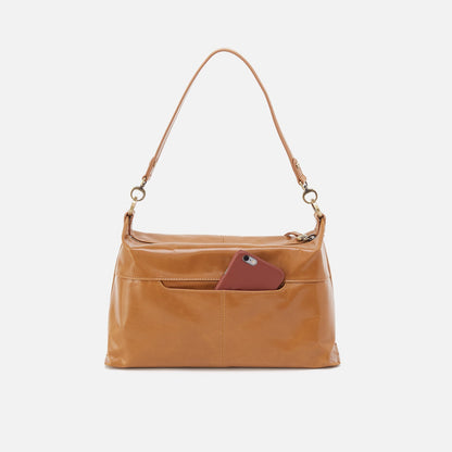 Avon Shoulder Bag In Polished Leather - Natural | HOBO Exclusive