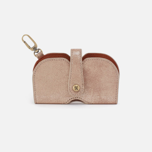 Blink Glasses Holder In Buffed Leather - Gilded Beige | HOBO Quality