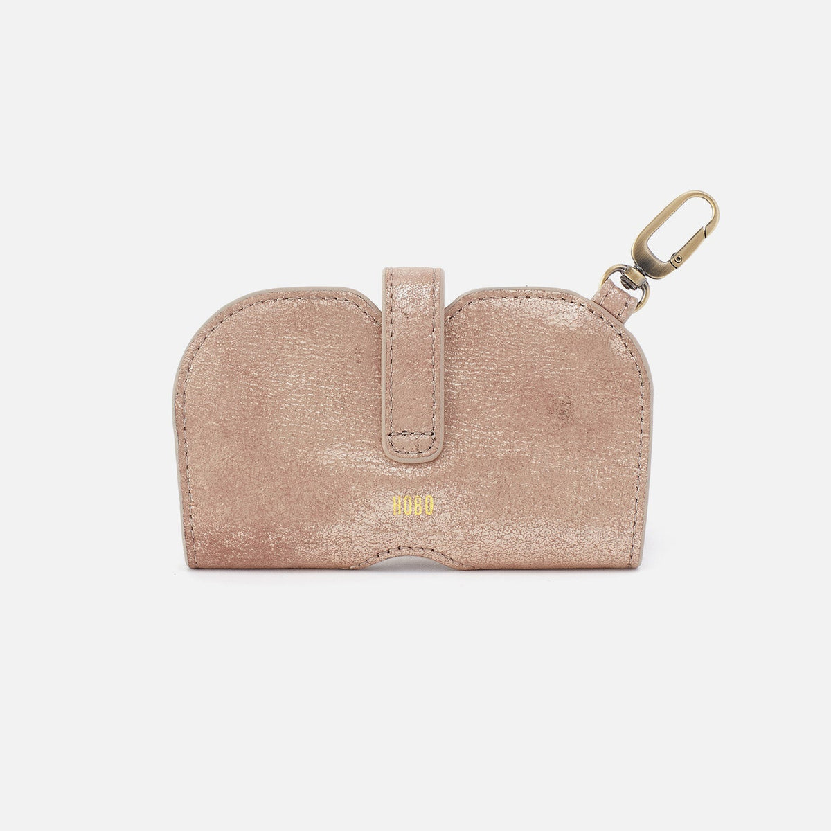 Blink Glasses Holder In Buffed Leather - Gilded Beige | HOBO Quality
