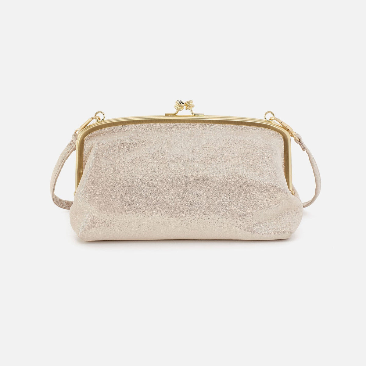 Cora Wallet Crossbody In Metallic Leather - Sand Shimmer | HOBO Top Pick
