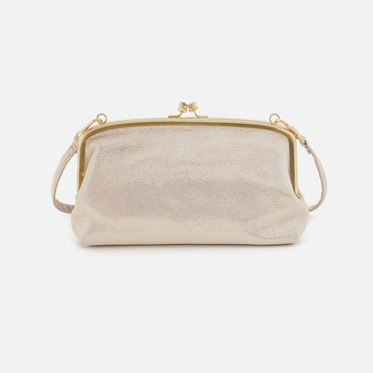 Cora Wallet Crossbody In Metallic Leather - Sand Shimmer | HOBO Top Pick