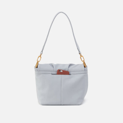 Harley Convertible Shoulder Bag In Pebbled Leather - Blue Pearl | HOBO New
