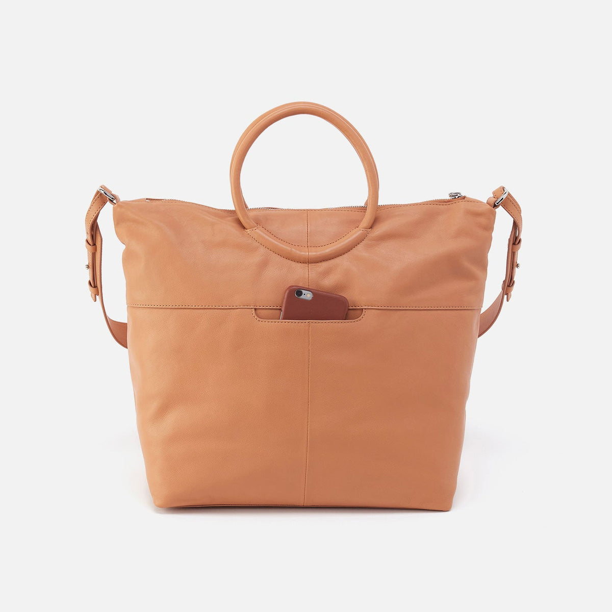 Maggie Satchel In Smooth Leather - Doe | HOBO Sale