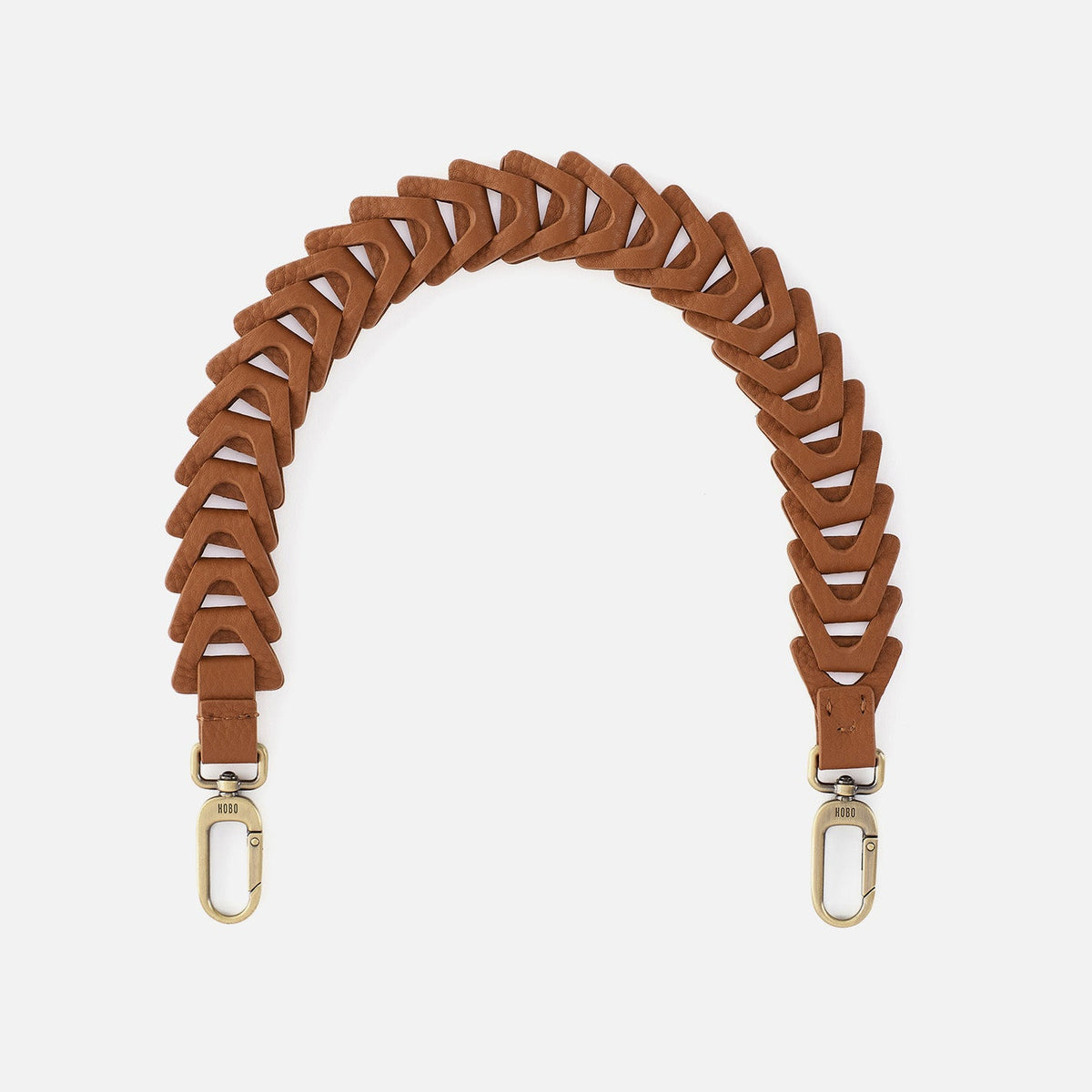 Petty Leather Link Strap in Pebbled Leather - Warm Honey | HOBO Featured