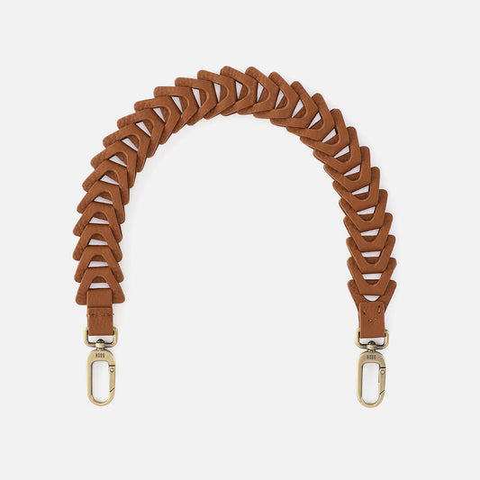 Petty Leather Link Strap in Pebbled Leather - Warm Honey | HOBO Featured