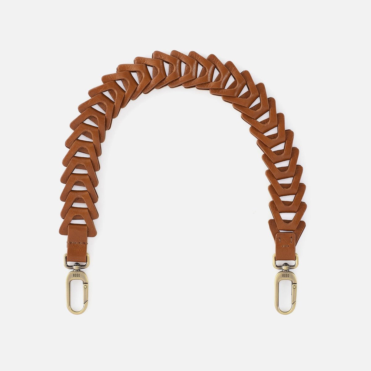 Petty Leather Link Strap in Polished Leather - Truffle | HOBO Trending