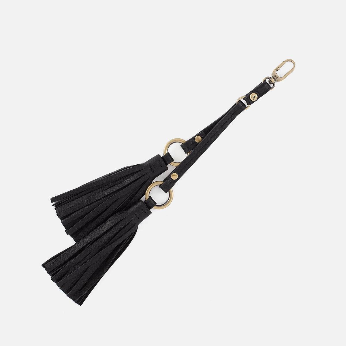 Ring Tassel Swag in Pebbled Leather - Black | HOBO Popular