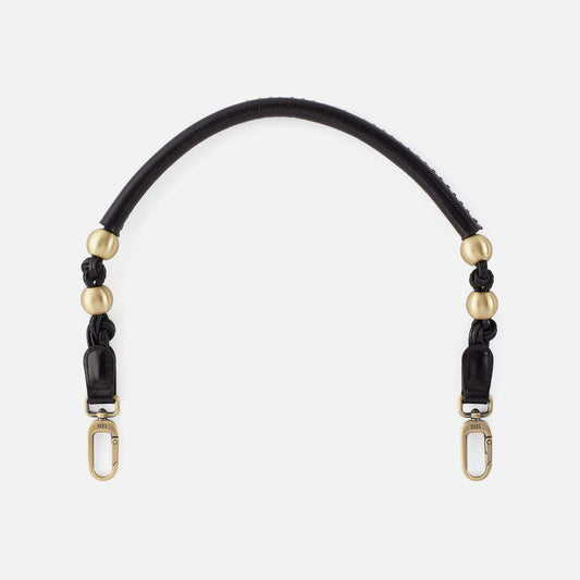 Tamborine Strap in Polished Leather - Black | HOBO Smart Buy