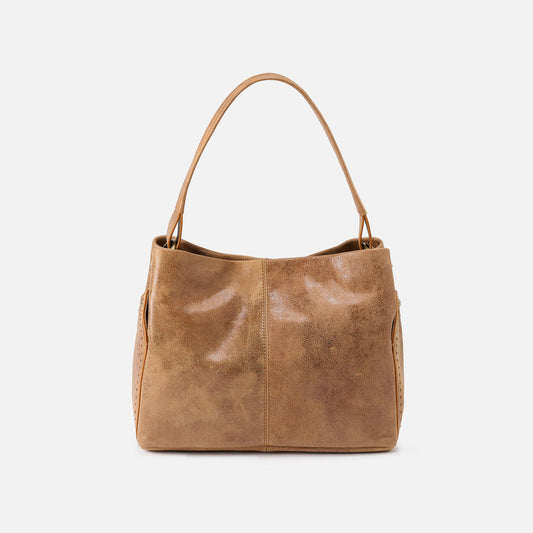 Seneca Shoulder Bag In Buffed Leather - Whiskey | HOBO Recommended