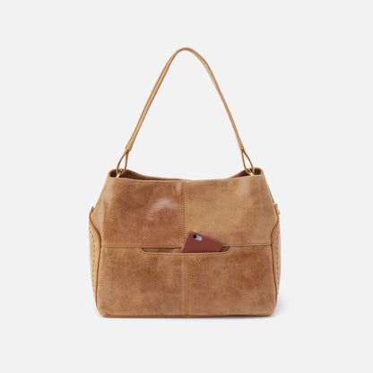 Seneca Shoulder Bag In Buffed Leather - Whiskey | HOBO Recommended