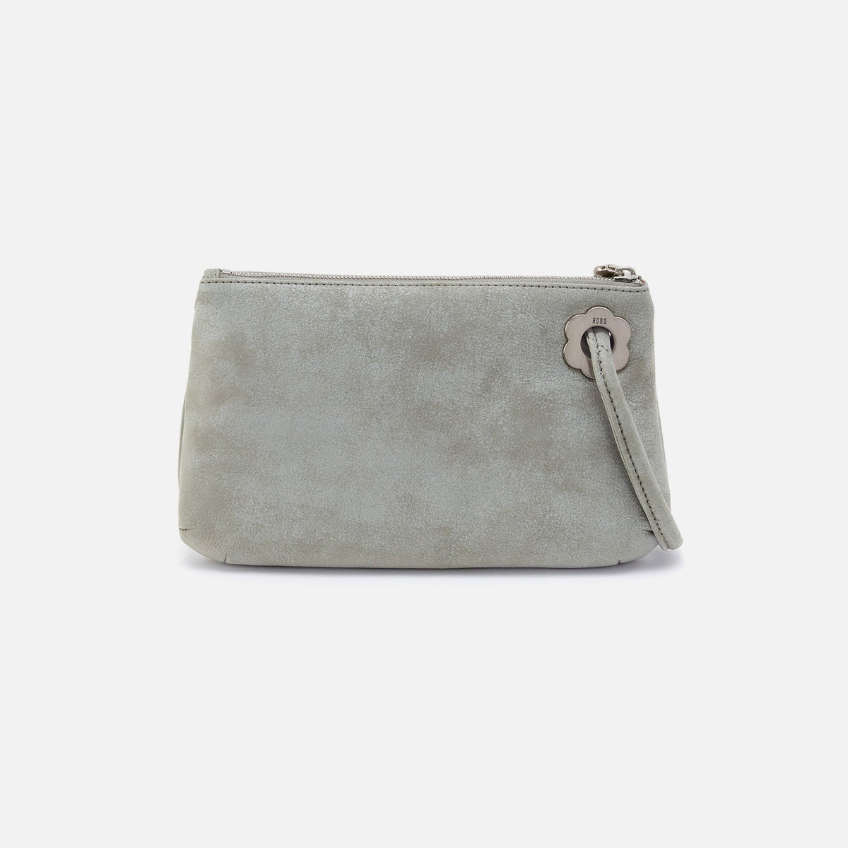 Daisy Daze Large Wristlet In Buffed Leather - Misty Harbor | HOBO New