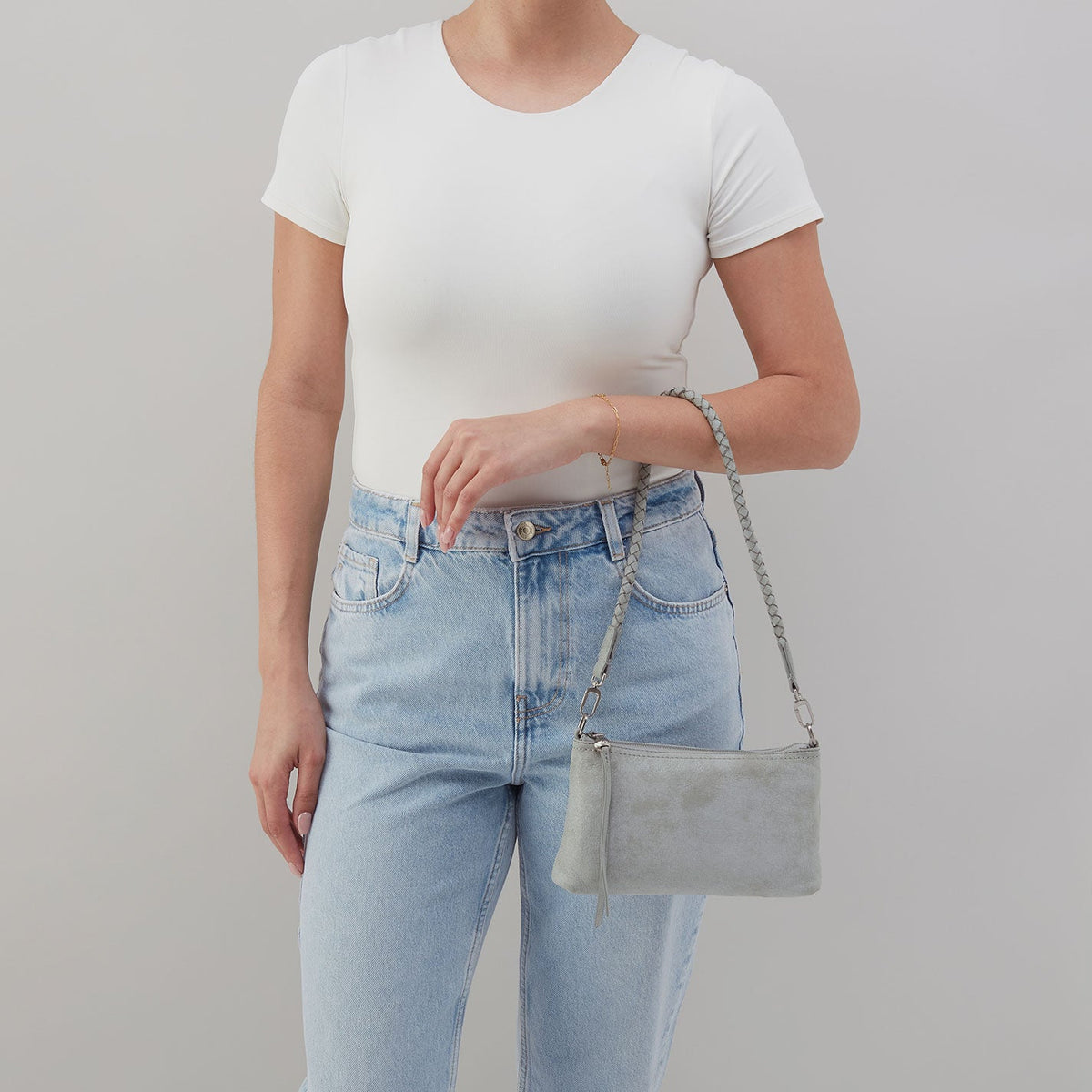 Darcy Crossbody In Buffed Leather - Misty Harbor | HOBO Quality