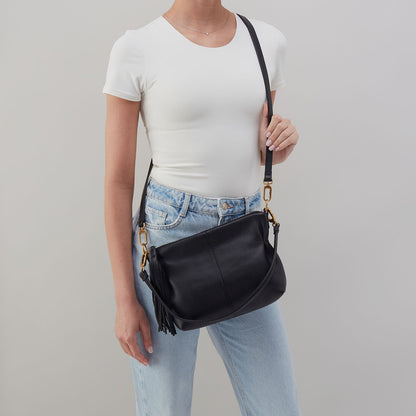 Kori Crossbody In Pebbled Leather - Black | HOBO Customer Favorite