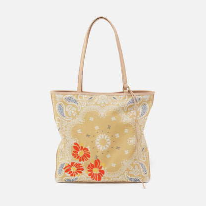 Dakota Print Tote In Canvas - Sunset Bandana | HOBO Trusted