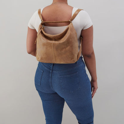 Emily Convertible Backpack In Buffed Leather - Whiskey | HOBO Discount