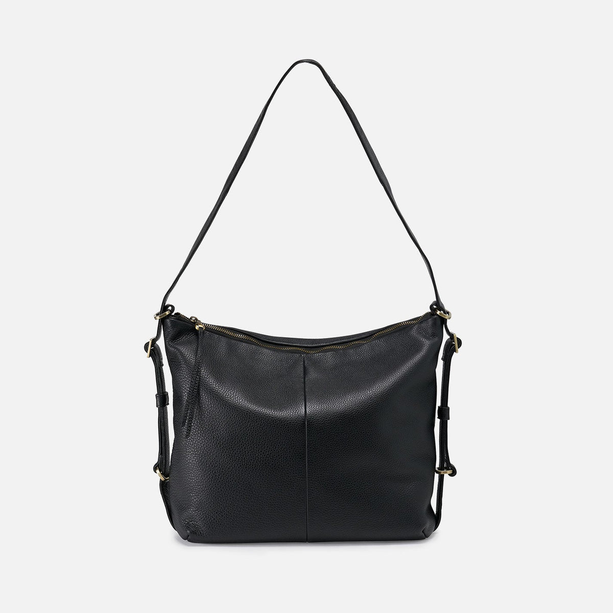 Emily Convertible Backpack In Pebbled Leather - Black | HOBO New