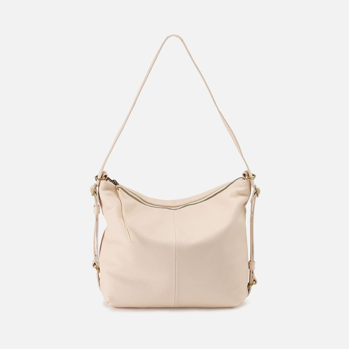 Emily Convertible Backpack In Pebbled Leather - Cream | HOBO New