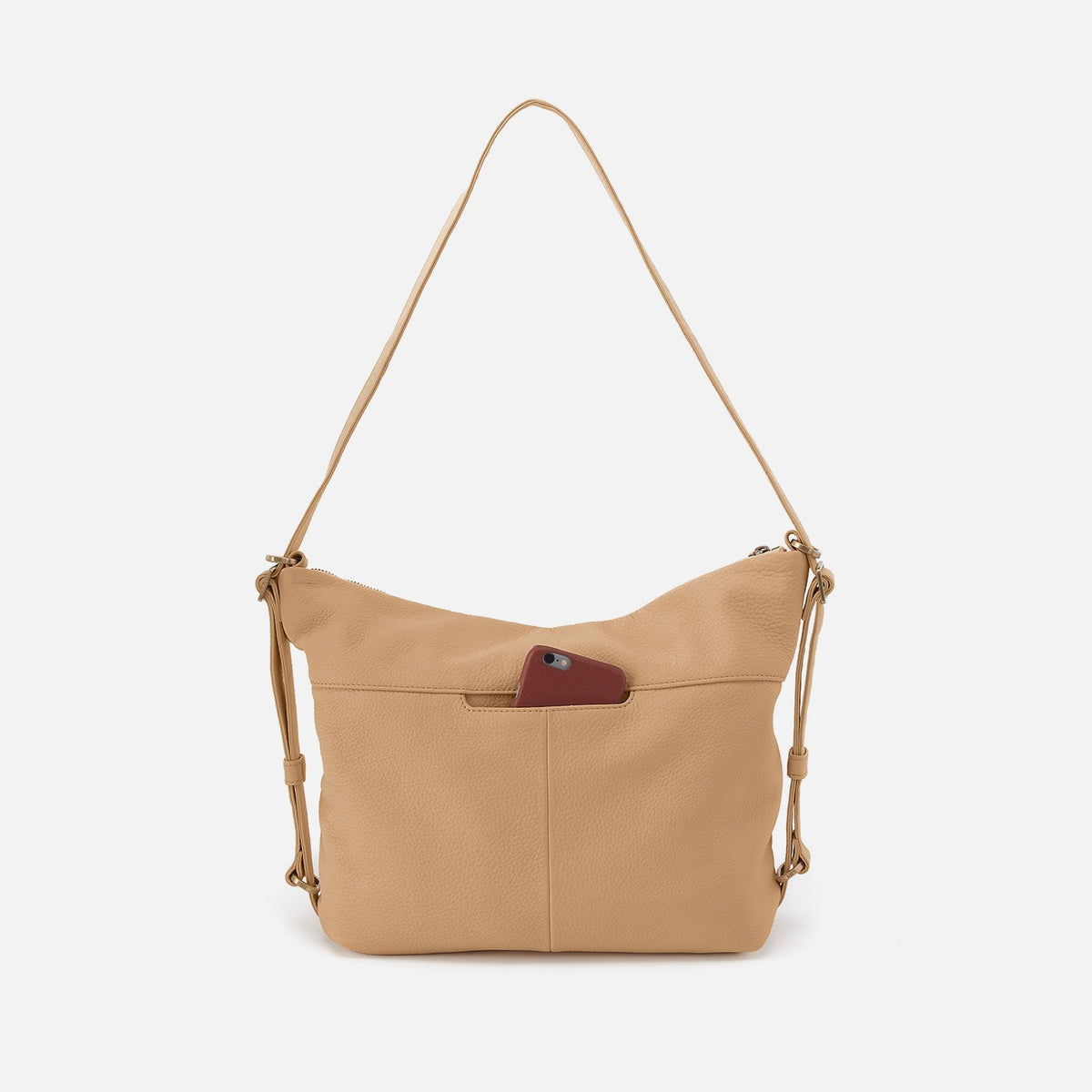 Emily Convertible Backpack In Pebbled Leather - Porcini | HOBO Great Value