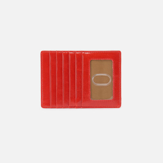 Euro Slide Card Case In Polished Leather - Grenadine | HOBO New
