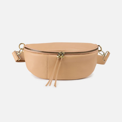 Hunter Medium Belt Bag In Pebbled Leather - Porcini | HOBO Trending