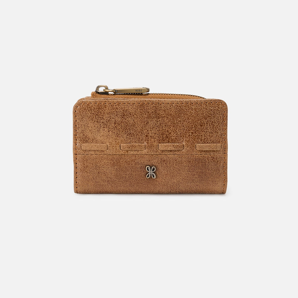Jill Card Case In Buffed Leather - Whiskey | HOBO Top Pick