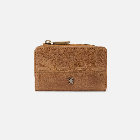 Jill Card Case In Buffed Leather - Whiskey | HOBO Top Pick