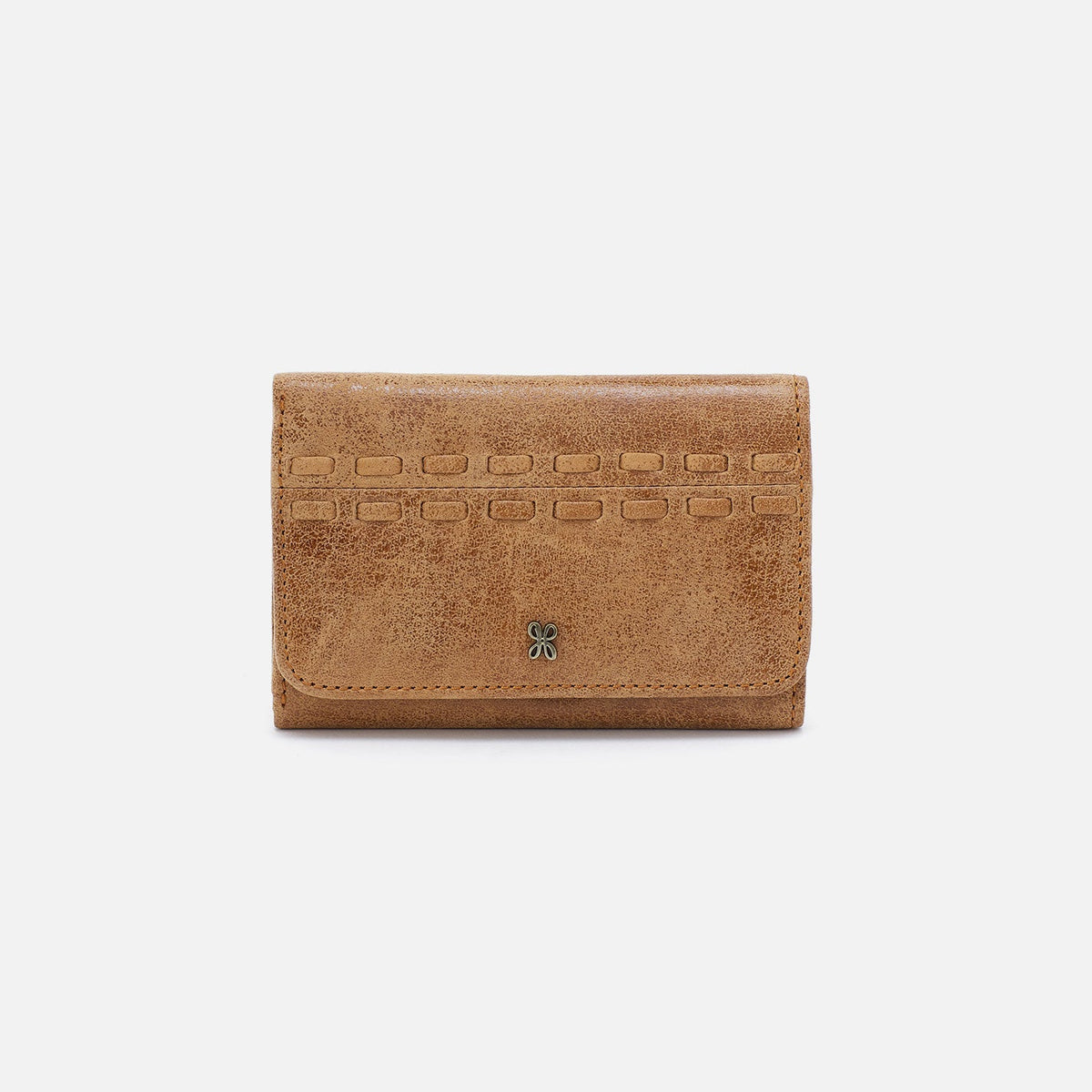 Jill Trifold Wallet In Buffed Leather - Whiskey | HOBO Deals