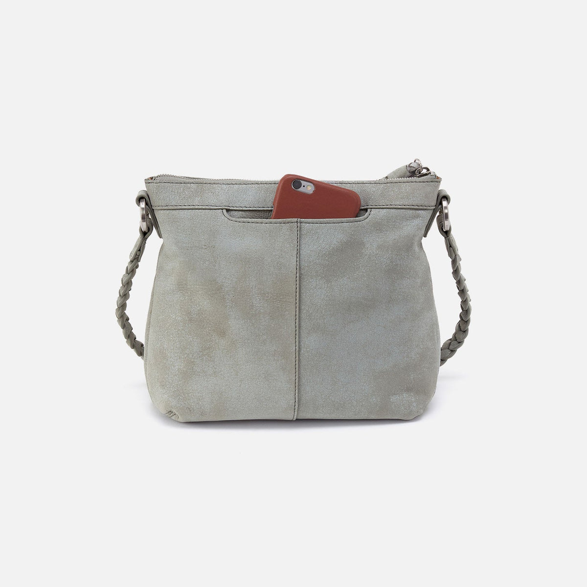 Lasso Medium Crossbody In Buffed Leather - Misty Harbor | HOBO Signature