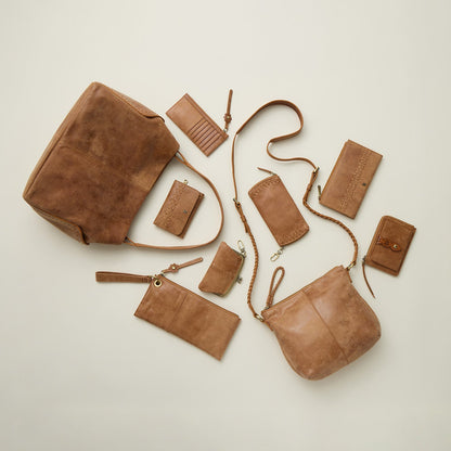 Lasso Medium Crossbody In Buffed Leather - Whiskey | HOBO New
