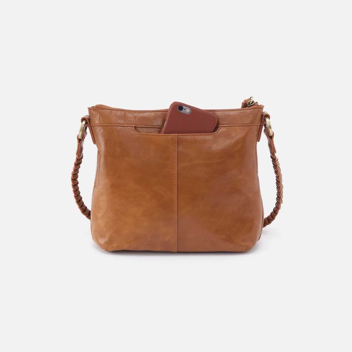 Lasso Medium Crossbody In Polished Leather - Truffle | HOBO New
