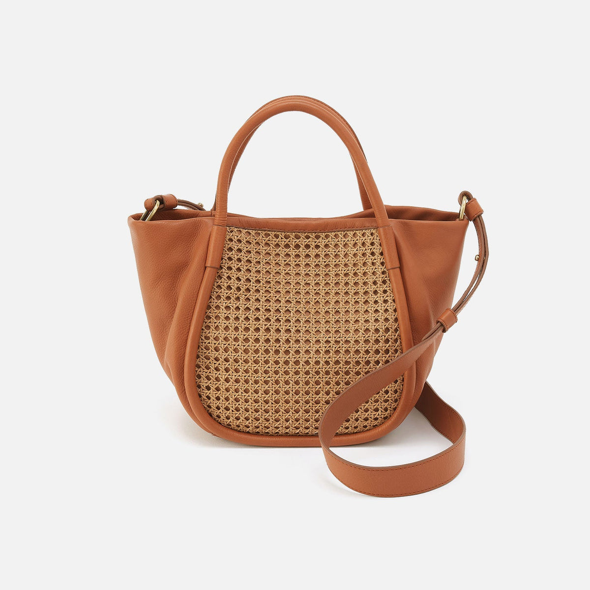 Margot Satchel In Pebbled Leather - Burnished Caramel Caning | HOBO Top Pick