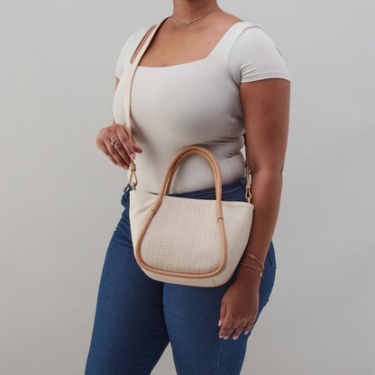 Margot Satchel In Pebbled Leather - Cream | HOBO Trending