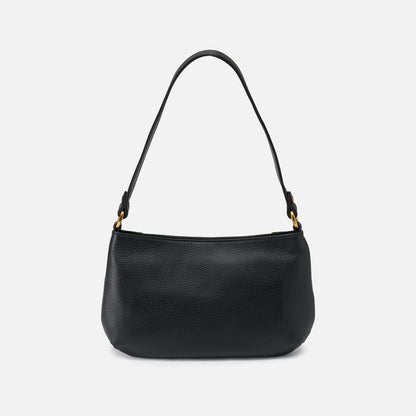 Pier Baguette In Pebbled Leather - Black | HOBO Trending