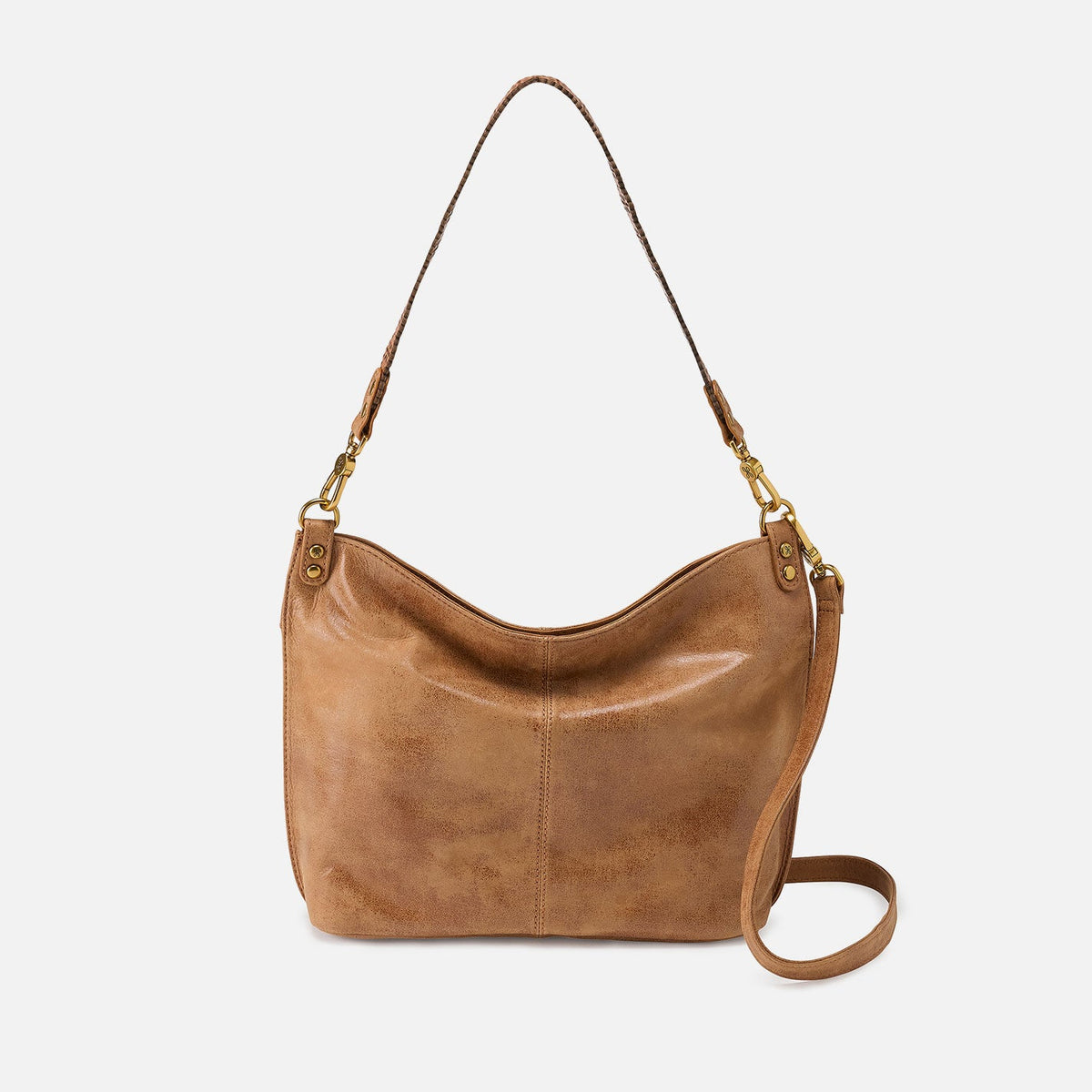 Pier Shoulder Bag In Buffed Leather - Whiskey | HOBO Special Offer