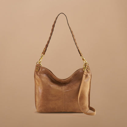 Pier Shoulder Bag In Buffed Leather - Whiskey | HOBO Special Offer