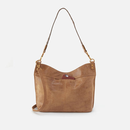 Pier Shoulder Bag In Buffed Leather - Whiskey | HOBO Special Offer