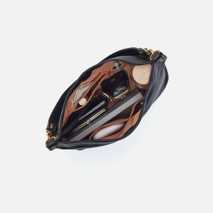 Pier Shoulder Bag In Pebbled Leather - Embroidered Birch | HOBO Trusted